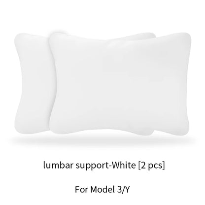 Tesla Neck Pillow – Soft Car Seat Cushion with Premium Nappa Leather & Elastic Strap