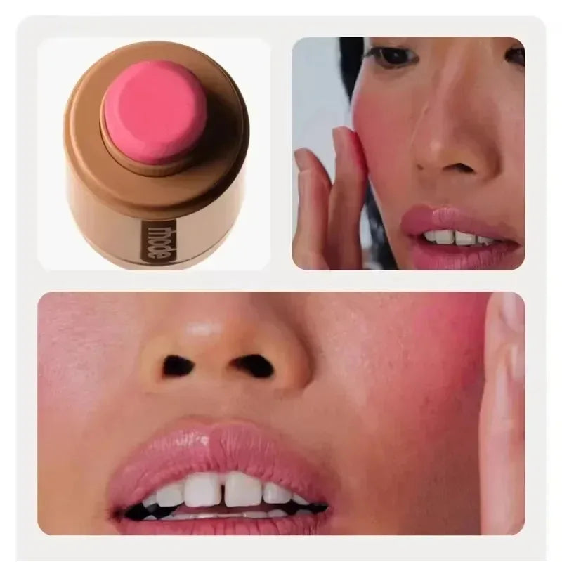 Hydrating Lip Gloss - Long Lasting Waterproof Glazing Mist & Rouge Powder Blush Stick