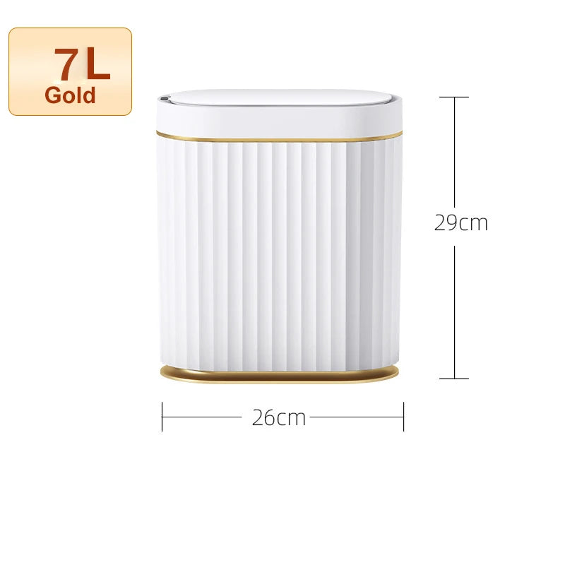 Smart Home Automatic Sensor Trash Can - Waterproof Kitchen Bathroom Wastebasket