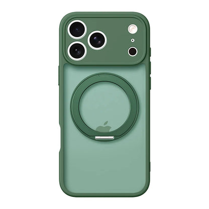 360 Rotating Magnetic Stand Case for iPhone 17 15 14 13 16 Pro Max Air for Magsafe Stress Relief Ring Holder Full Lens Cover