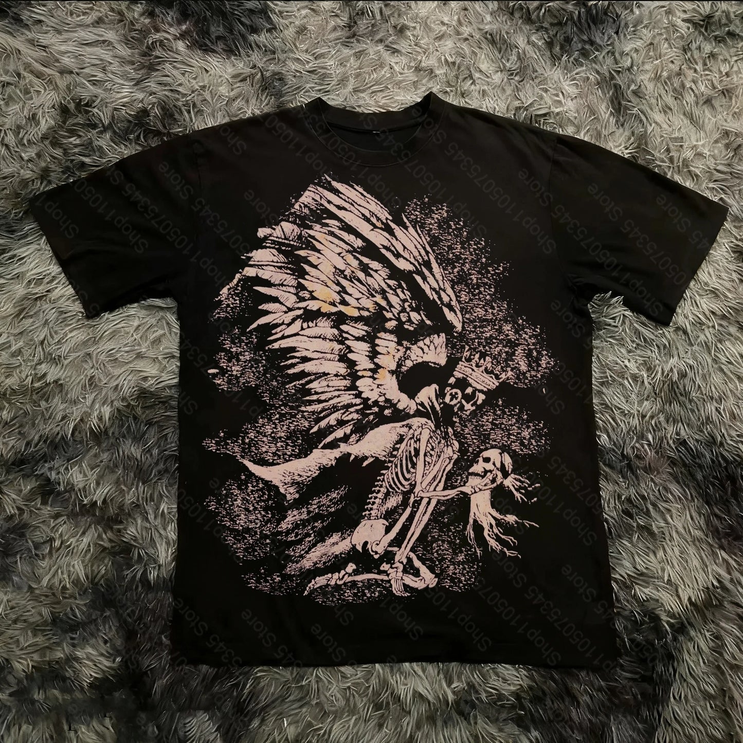 Summer Classic Y2K Gothic Style T-shirt Print Oversized T Shirt High Street Shirts Round Neck Cotton Tops Mens Women T Shirt Tee