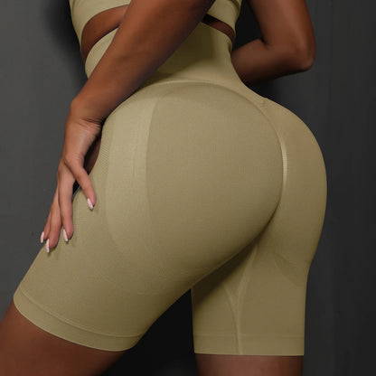 Women Yoga Shorts - High Waist Seamless Gym Push Up Fitness Cycling Workout