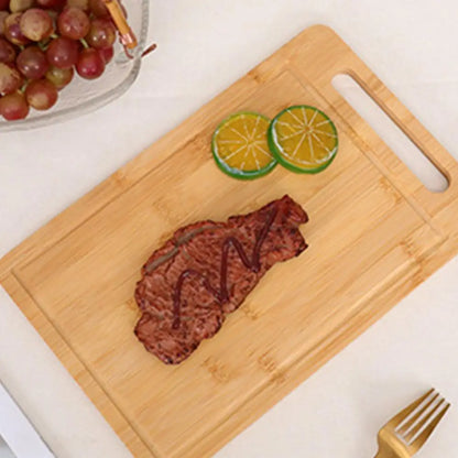 Bamboo Cutting Board – Double Sided Kitchen Cutting Board | Thick Durable Wood Chopping Block