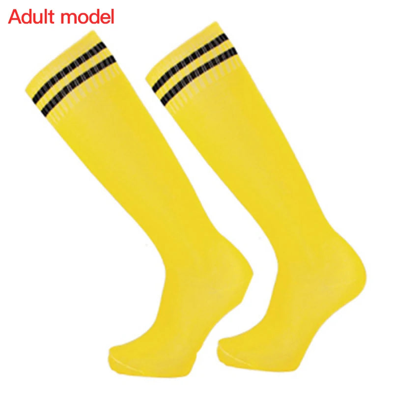 Adult Football Socks Hit Color Wear-resistant Children Kids Sport Long Socks Over Knee High Baseball Hockey Socks