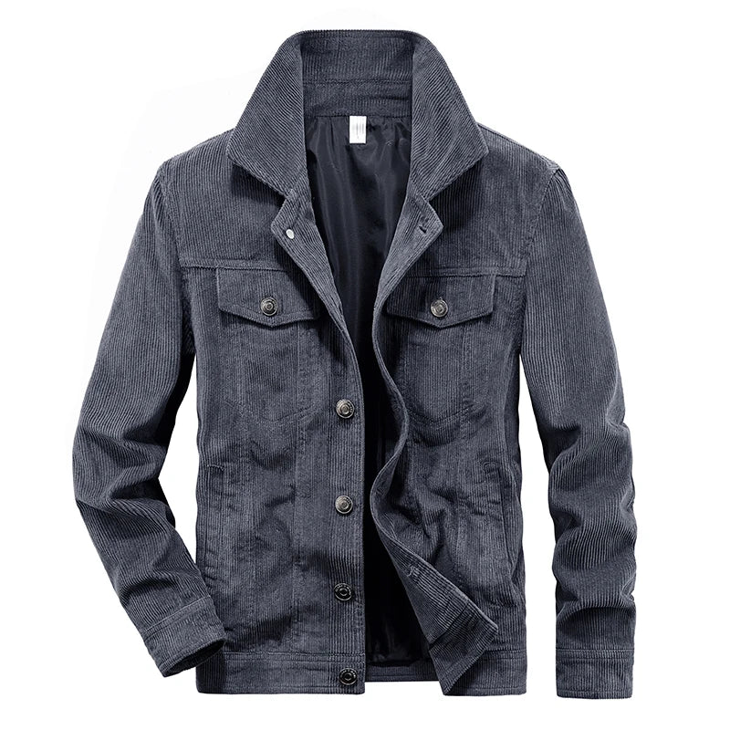 Men's Corduroy Jacket – Retro Mountaineering Coat | Cotton Cargo Outdoor Sports Jacket