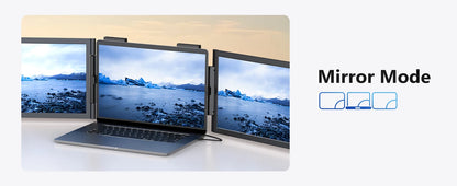 Portable Dual Monitor 14 Inch IPS Display - USB-C Laptop Screen Extender for Windows Mac