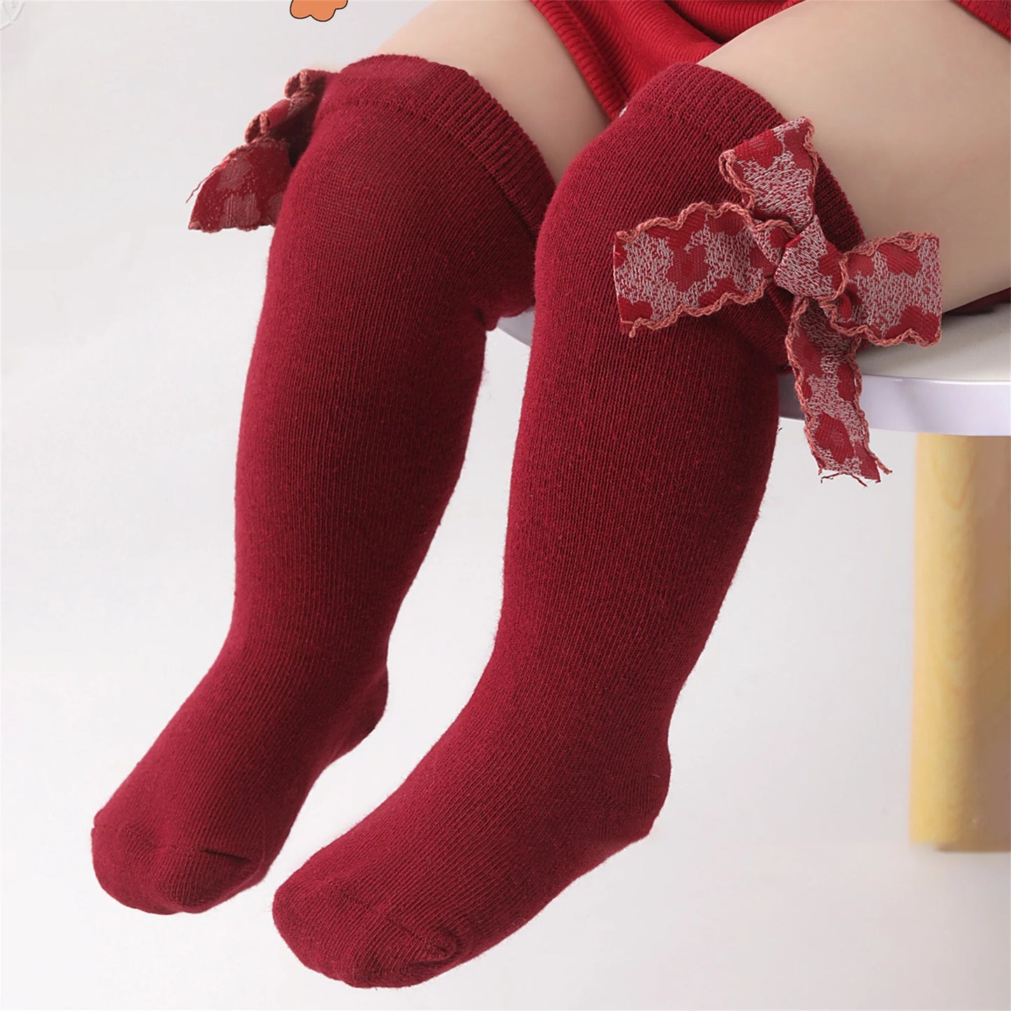 Adorable Baby Boy Striped Socks with Animal Print Detail Warm Knit Socks for Autumn Winter Fashion Accessory