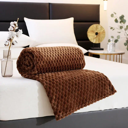 Ultra Soft Flannel Fleece Blanket - Large Warm Throw for Sofa or Bed Gray - ZOOMNSTORE