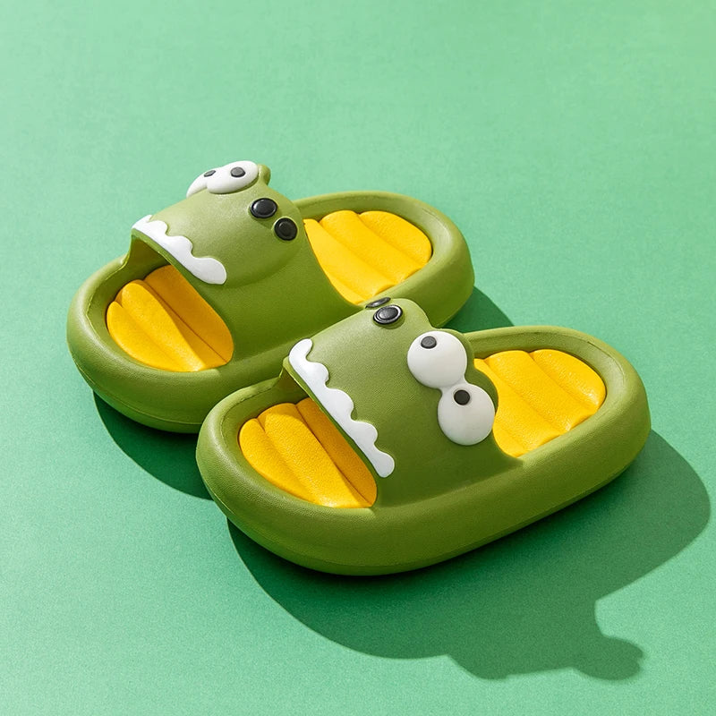 Children Dinosaur Slippers - Soft Soled Anti Skid Kids Summer Shoes Sandals
