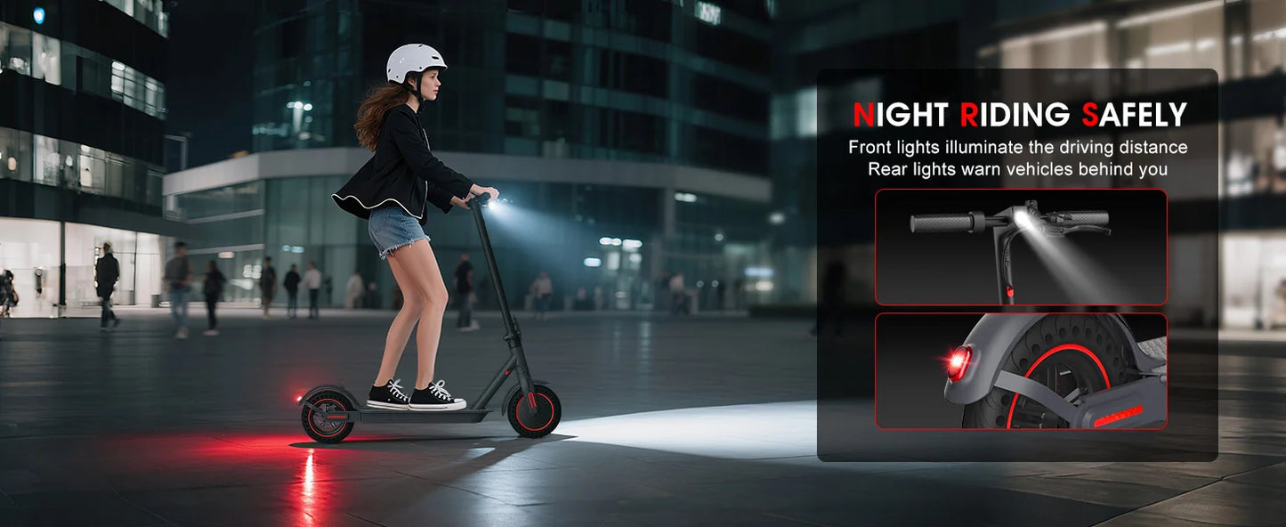 350W Electric Scooter for Adults 19mph Top Speed 21 Miles Max Range Foldable E-Scooter with 8.5'' Tires Double Shock System APP Control