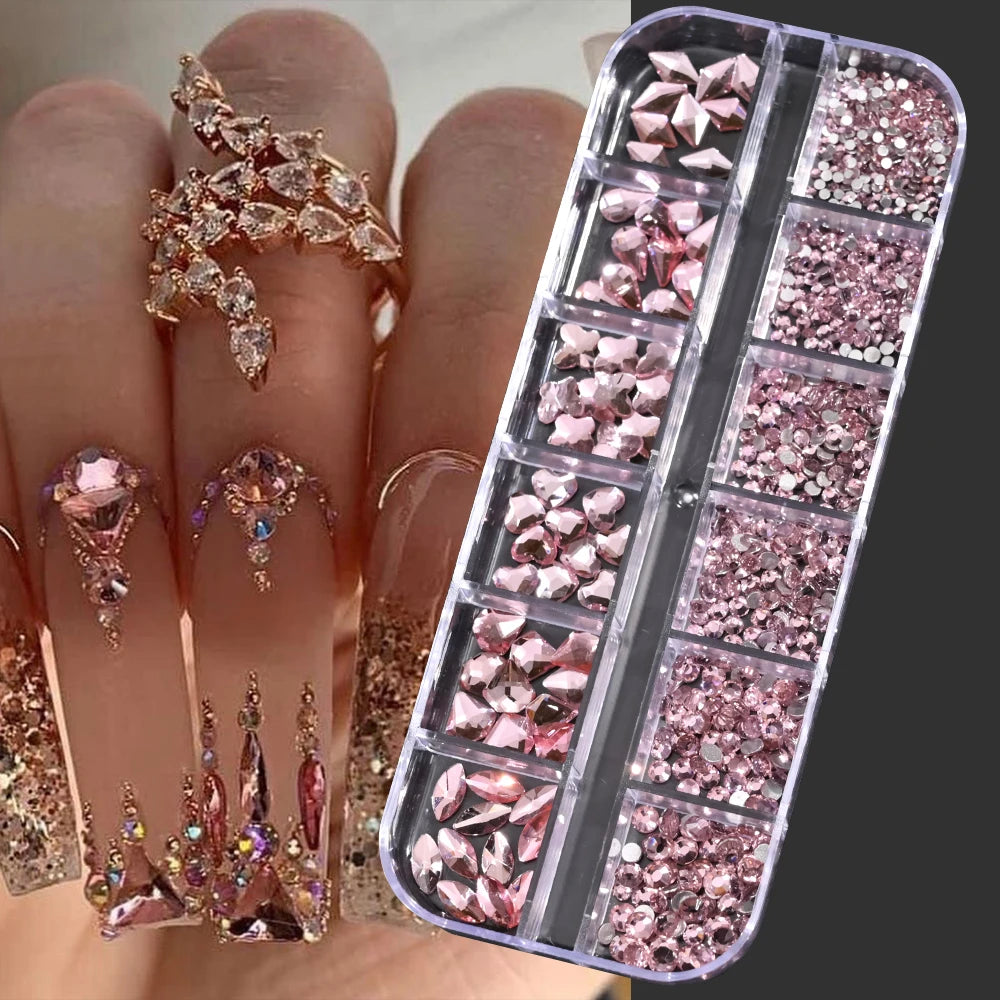 Mini Caviar Beads Nail Art Set - GoldSilver Micro Ball Charms with Magnetic Pen