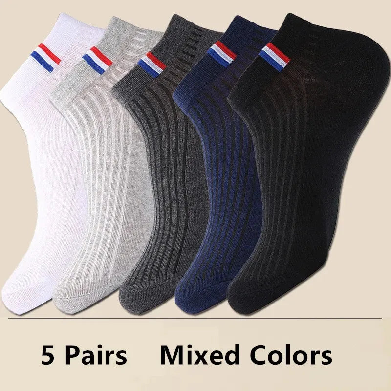 Mens Ankle Socks - 10 Pairs Breathable Cotton Summer Socks