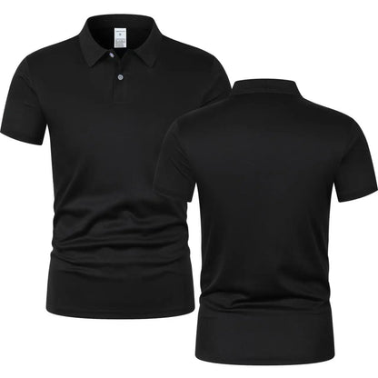 Solid color polo shirt ultra-light men's quick-drying breathable sweat-wicking shirt suitable for fitness gym and running