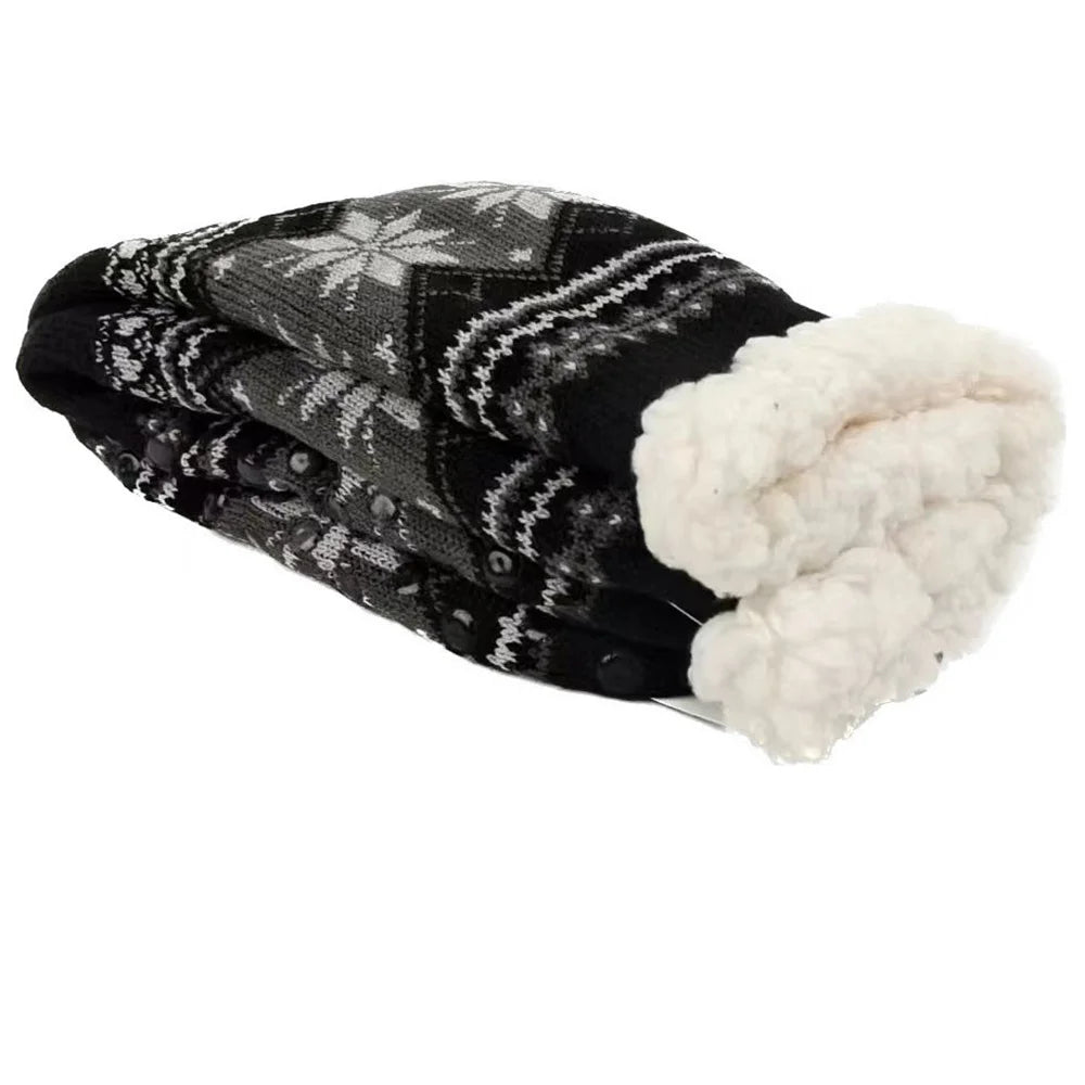 Mens Fluffy Thermal Winter Socks - Soft Non-Slip Fuzzy Floor Socks - ZOOMNSTORE