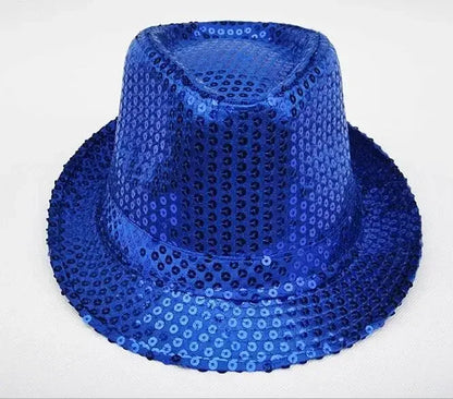 Stage Performance Sequined Hip-hop Hat Children's Day Dance Performance Jazz Hat Men And Women Festival Parties Sequined Top Hat