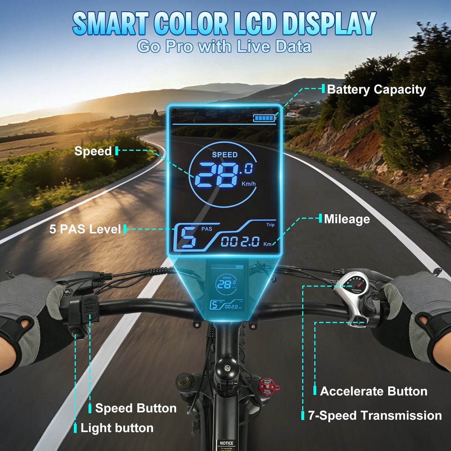 Black Electric Bicycle 1500W Powerful Motor 48V 15AH Lithium Battery Motorcycle Electric Bike 26*4 in Fat Tire Snow E-bike