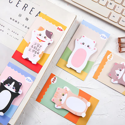 Aesthetic Cat Sticky Notes - Cute Kawaii Memo Pad for Daily Planning