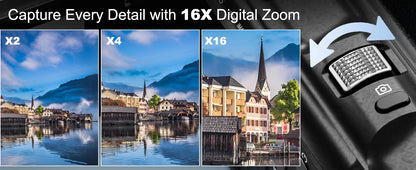 4K Camcorder - 48MP Vlogging Camera with 16X Digital Zoom & WiFi Control
