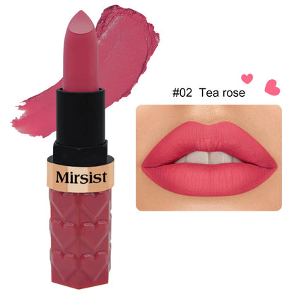 Velvet Matte Lipstick Non Transfer Waterproof Highly Pigmented Longwear Nude Peach Brown Cherry Tones Smooth Lip Makeup