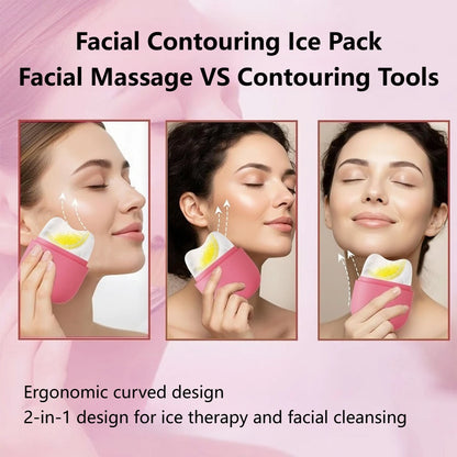 Ice Roller for Face & Eye Face Massage Silicone Ice Mold for Face Beauty Puffiness Relief Facial Massager Skin Care Tools Gifts