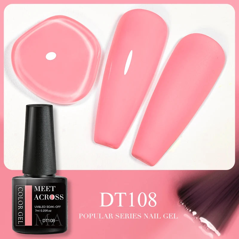 Pink Dried Flower Gel Nail Polish - Natural Flower Fairy Art Soak Off UVLED Varnish