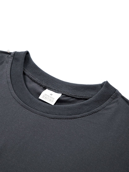 Spring Autumn Men‘s T-shirts Long Sleeve Casual Tops Solid Color High Quality Black T-Shirt Classic Men Clothing