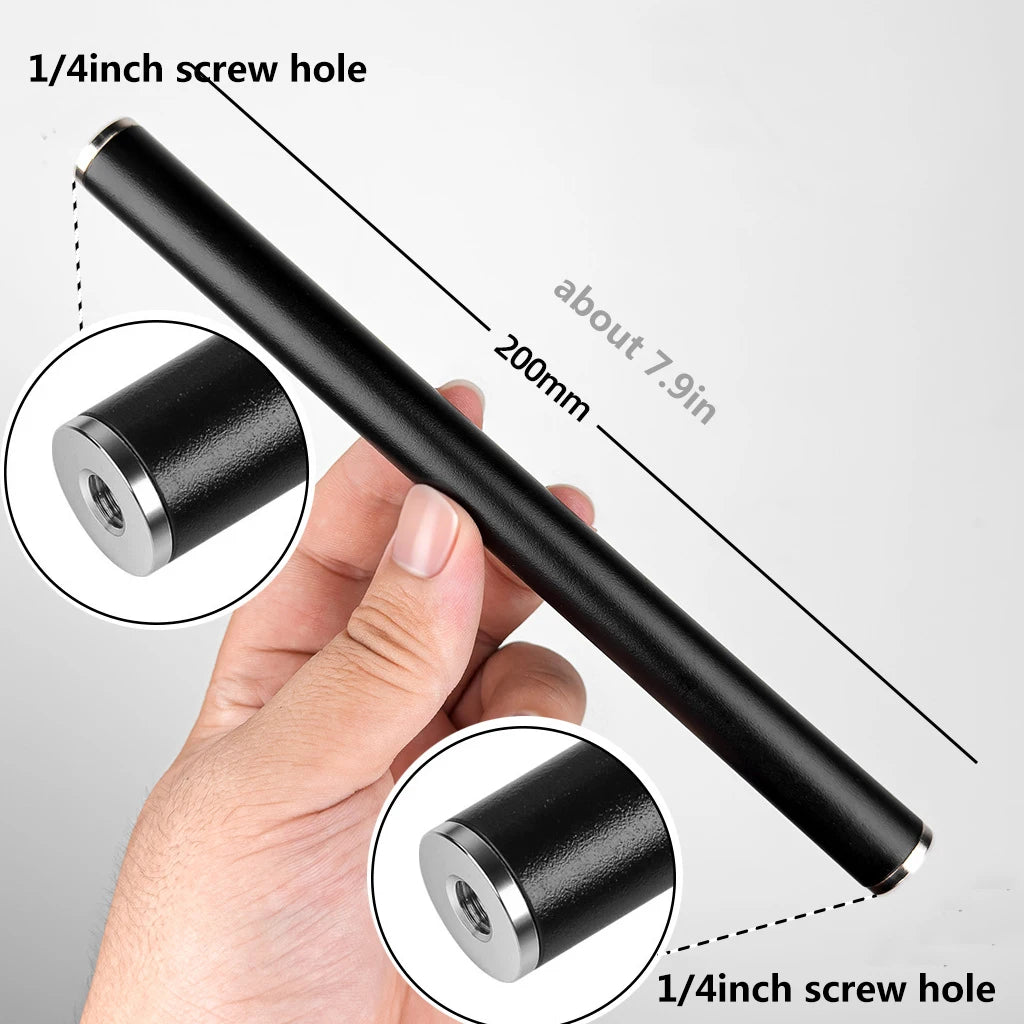 Metal Tube Extendable Rod Selfie Stick Monopod Extention Pole Stand Holder with 1/4inch Screw Ball Head for Mobile Phone Cameras
