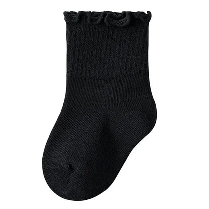 Lawadka Children's Girls Socks Cotton Dot Solid Kids Girl Sock Fashion Princess Baby Socks For Girls   Autumn Winter 0-12Years