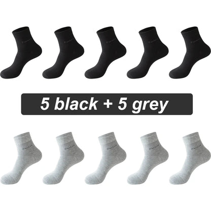 Bamboo Fiber Socks Men Casual Business - Anti Bacterial Breathable Knit Ankle Socks