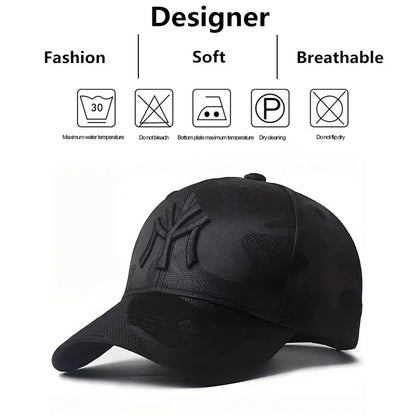 Embroidered Camo Baseball Cap – Adjustable Unisex Sports & Golf Hat