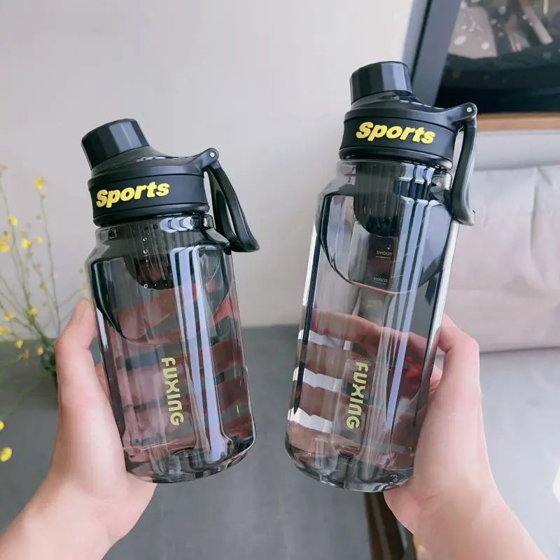 Sports Water Bottle with Tea Filter Large Capacity Transparent Bottle Plastic Cup Outdoor Travel Gym Fitness Water Bottle