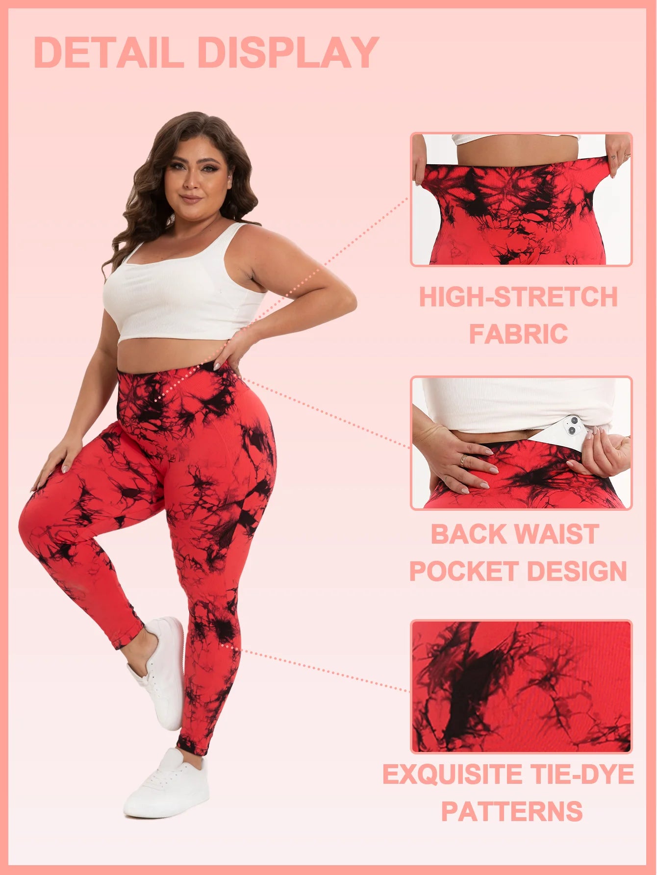 High Waisted Yoga Leggings - Seamless Butt Lifting Tummy Control Pants for Women
