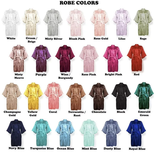 Nightgown Soft Bathrobe Short Women's Lounge Bride Bridesmaid Morning Gown Solid Color Wedding Party Silky Robes Summer