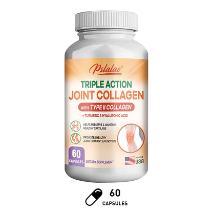 Triple Action Joint Collagen with Type II Collagen - Promotes Joint Health & Comfort,Relieves Pain,Rebuilds,Preserves Cartilage