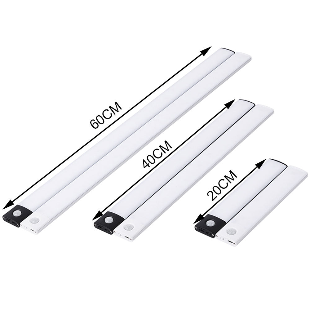 Cabinet Light USB Rechargeable Motion Sensor Led Light For Kitchen Wardrobe Cabinet Lighting 10cm/20cm/40cm/60cm LED Night Light