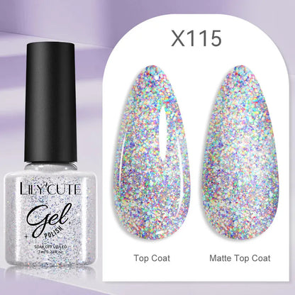 Gel Nail Polish - LILYCUTE UV Gel Varnish 7ML | Soak Off, Long Lasting Colors