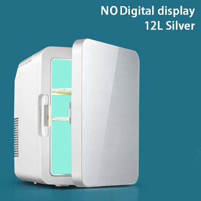 12L Portable Mini Refrigerator Student Dormitory Heating And Cooling Cosmetics Car Home Dual-Use Refrigeration And Preservation