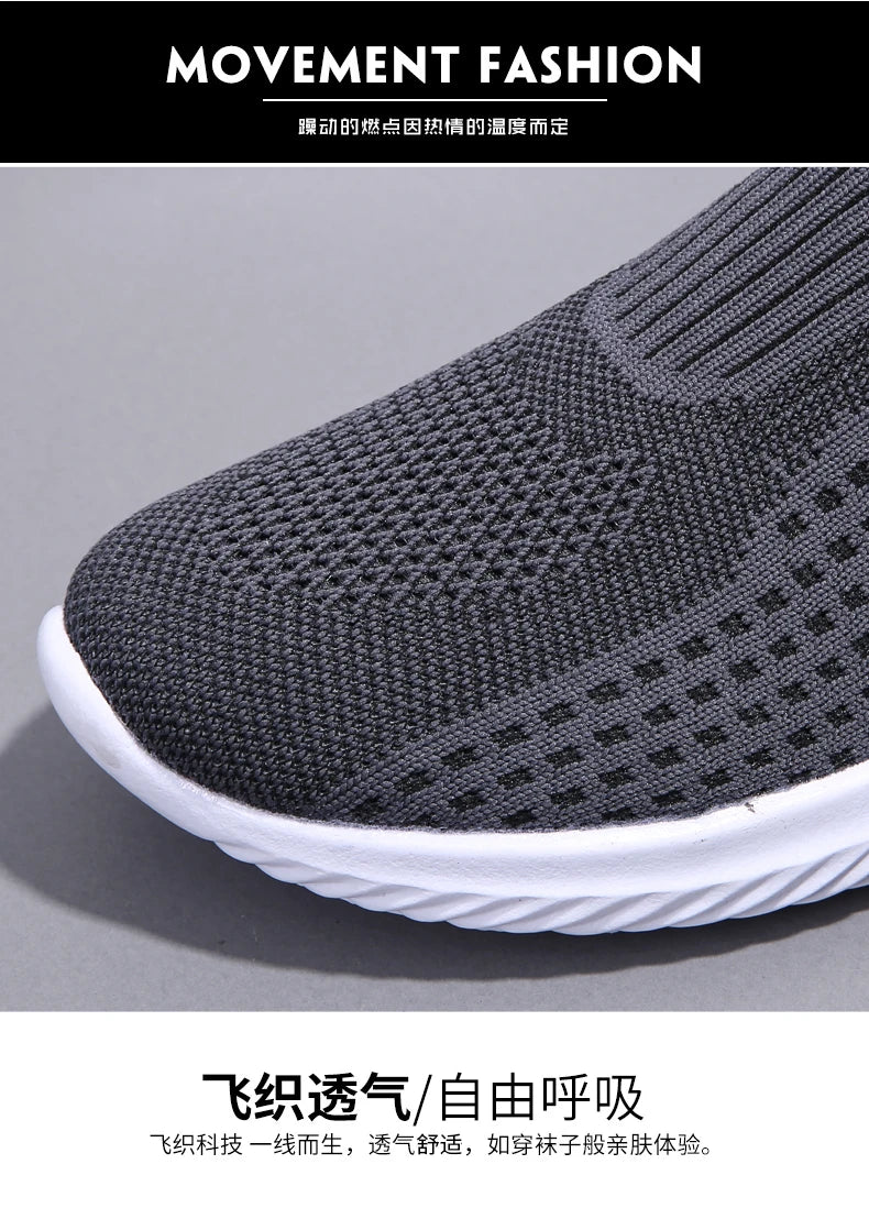 Outdoor Super Light Men Sneakers Fashion Breathable Running Sport Shoes Quality Slip-on Unisex Athletic Footwear 2022 Hot Sale