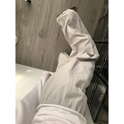 American High Street Style Women's Cargo Pants Spring Summer 2026 New Slimming Drapey Loose Sweatpants Folded Hem
