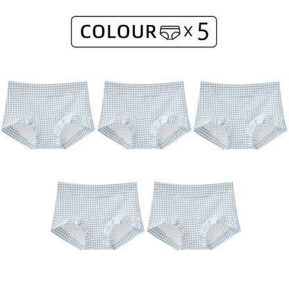 FallSweet 5/10PCS Plus Size Cotton Panties Seamless Women Mid-Rise Underwear Soft Breathable Underpants Briefs Female Lingerie
