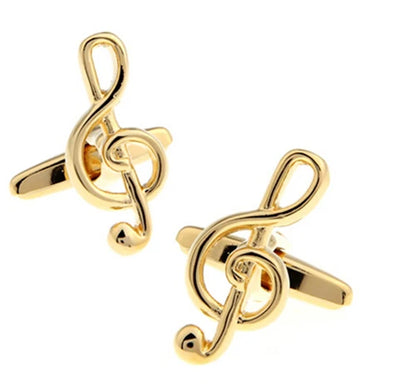 Guitar Cuff Links - Brass Music Cufflinks | Classic Style Men's Accessories