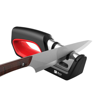 4 In 1 Knife Sharpener - Professional Kitchen Sharpener With Diamond, Tungsten & Ceramic Rods