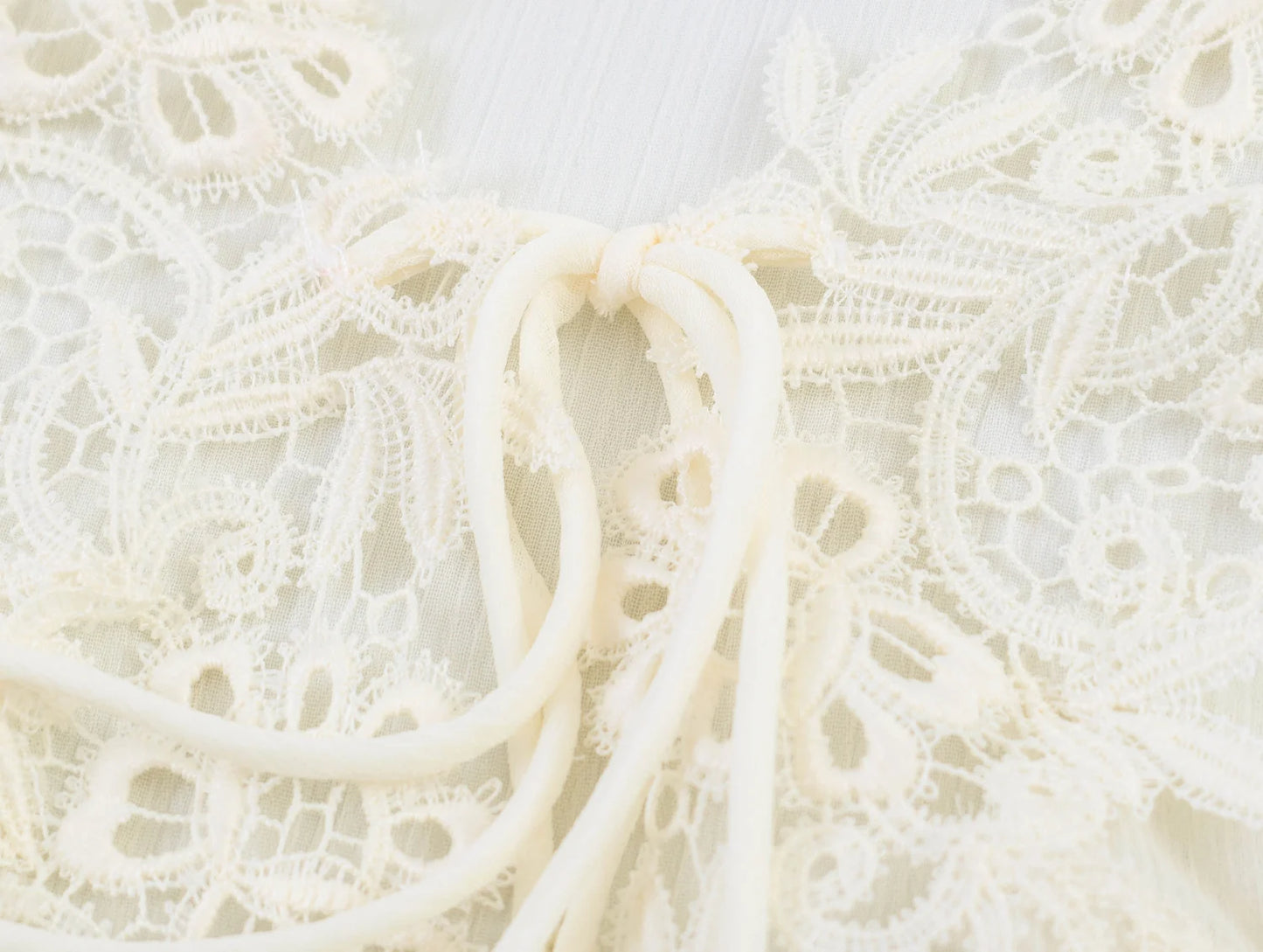 KONDALA Chic Lace Crochet Splicing See-through Shirts Women Elegant Leisure Lace-up Shirts 2026 Summer Trendy Lady Ruffles Shirt