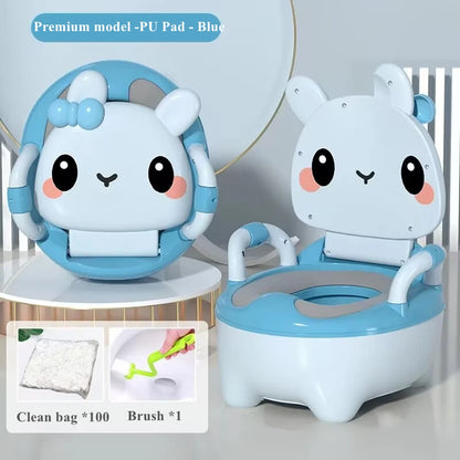 Baby Potty Seat - Portable Rabbit Toddler Toilet Trainer Stool for Kids