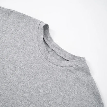 Women's Cropped Corset Top – Gray O-Neck Short-Sleeve Streetwear Tee