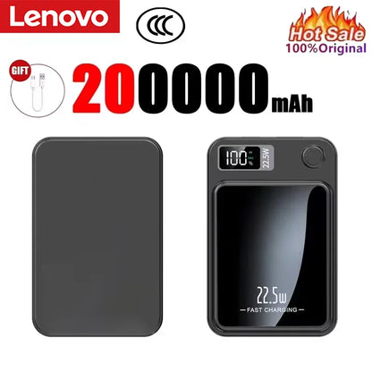 Lenovo 500000mAh Portable Magnetic Wireless Power Bank Fast Charger For Magsafe Auxiliary Battery For iphone Huawei Samsung 2027