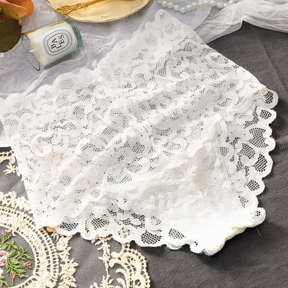 Women's underwear Ice silk high waist belly lift lace pure cotton antibacterial crotch little girls shorts summer thin
