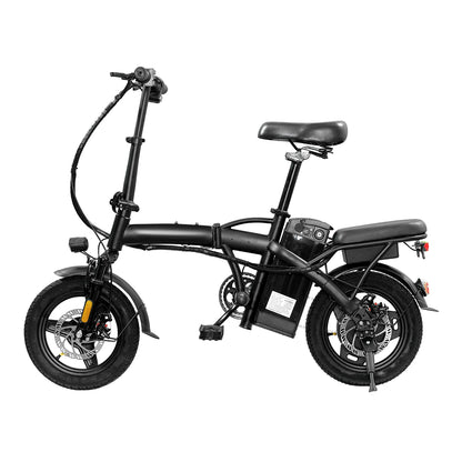 T5 Lightweight Folding Electric Bike for Adults 48V 750W Peak Power 20MPH 18-22 Miles Range 14Inch Disc Brake Commuter E-bike