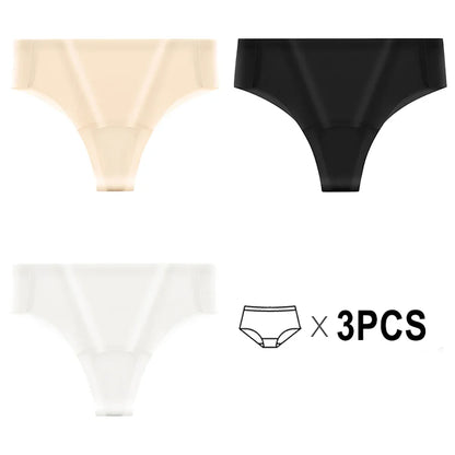 3PCS Seamless Camel Toe Prevention Panties - Invisible No Show Underwear for Yoga, Gym & Leggings (Women's Workout Underwear)
