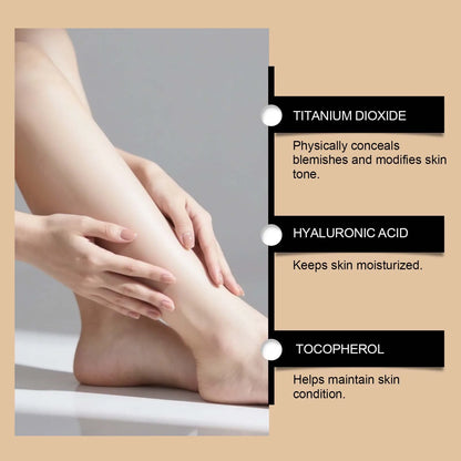 100g Leg Makeup Cream Even Skin Tone Body Foundation Waterproof Long Lasting Body Concealer Cream Natural Color Leg Makeup Fresh